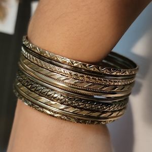 Gold bangles